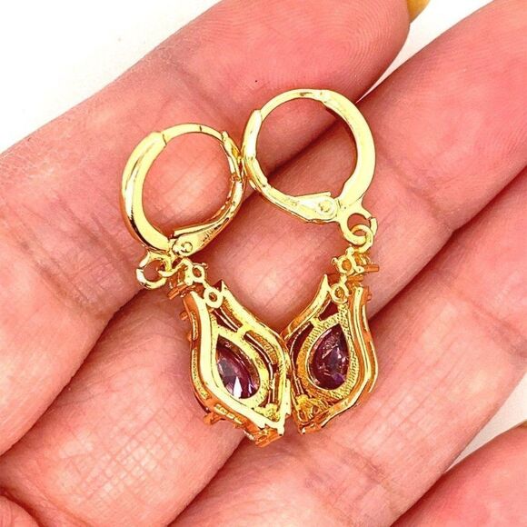 2 Pairs of Amethysts Earrings - Picture 4 of 5